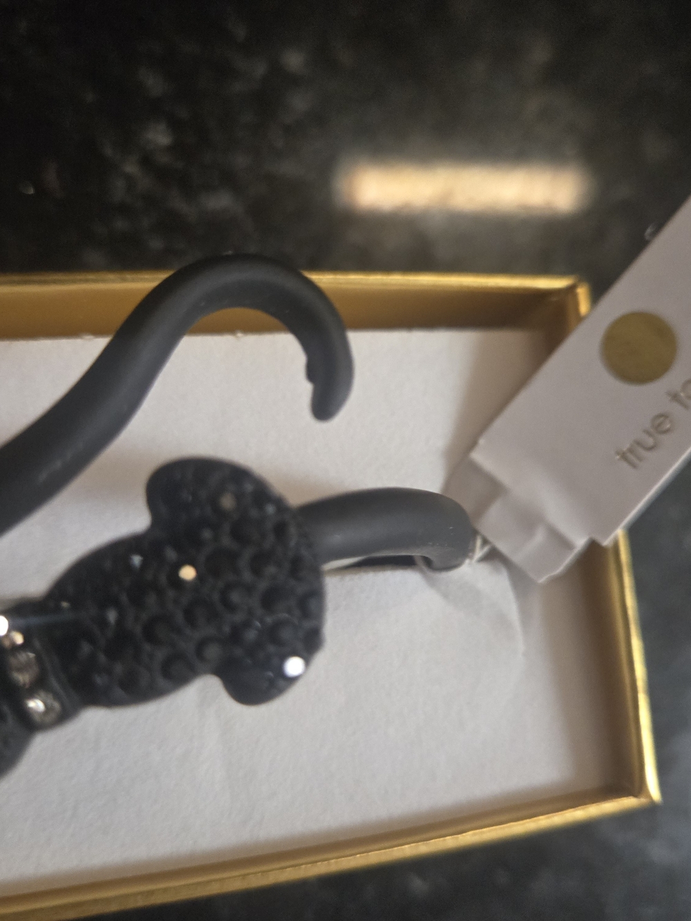 Black Crystal Bow Accent Wrap Bracelet - Picture 4 of 4